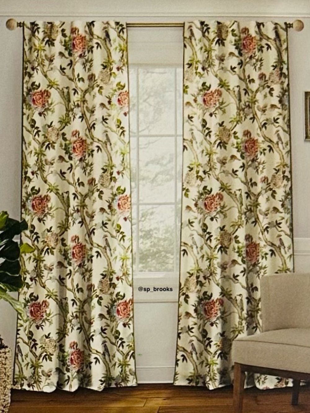 🎁2PC Lillian August Back Tab Rod Pocket Curtains - 36” x 96” - Multi - Picture 8 of 12